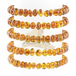 Dark cognac beads amber bracelet